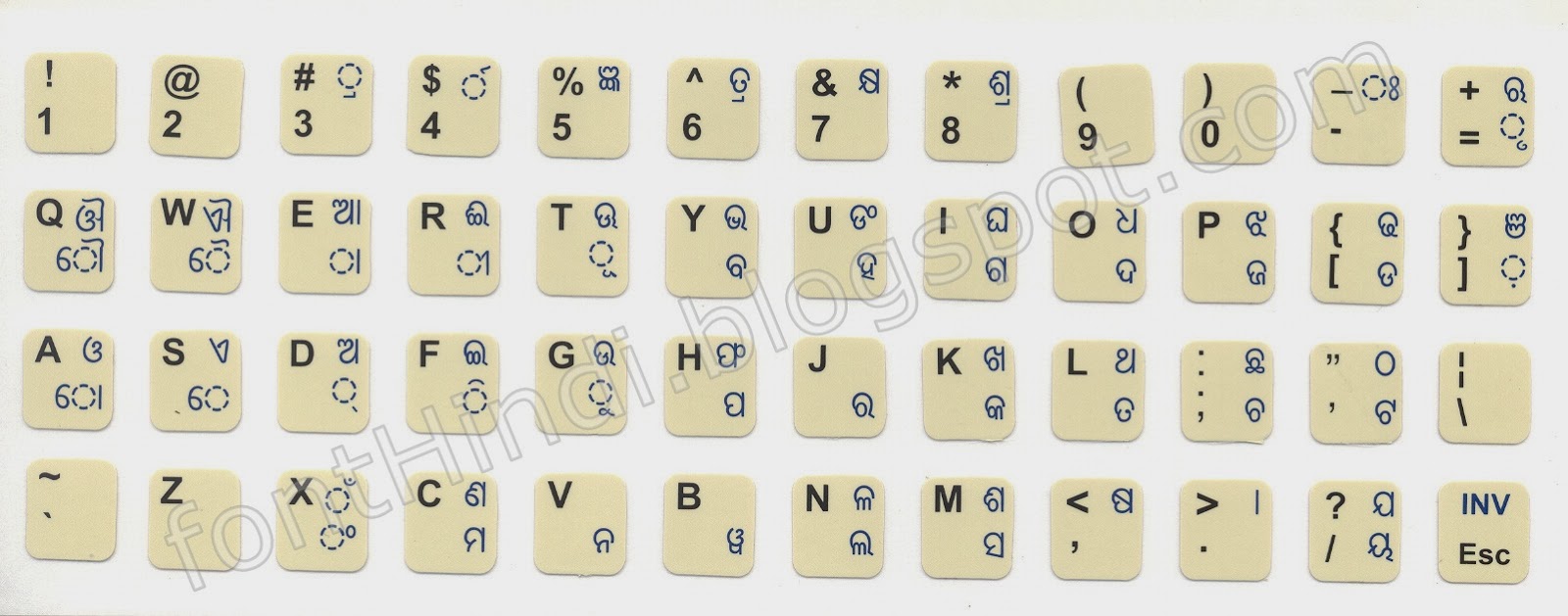 Bangla Inscript Keyboard Layout